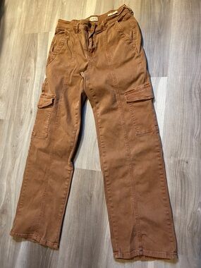 Wonderly women’s Rust Brown Cargo Utility Pants